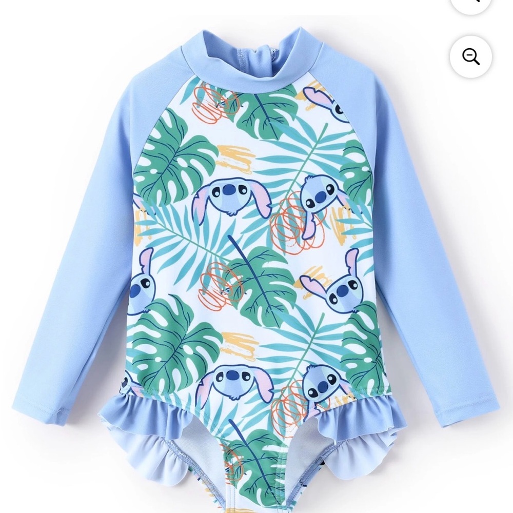 PatPat Disney Stitch girls one piece swimsuit NWT